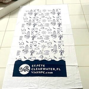 St. Pete Clearwater Florida Beach Towel 100% cotton 35”x60” Brand New!